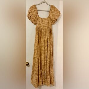 Rylee + Cru Floral Apricot Dress